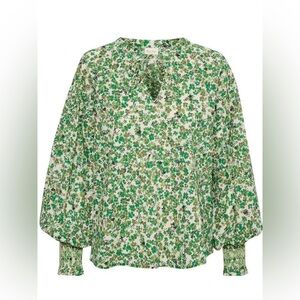 🇫🇷 Part Two Floral Green Blouse